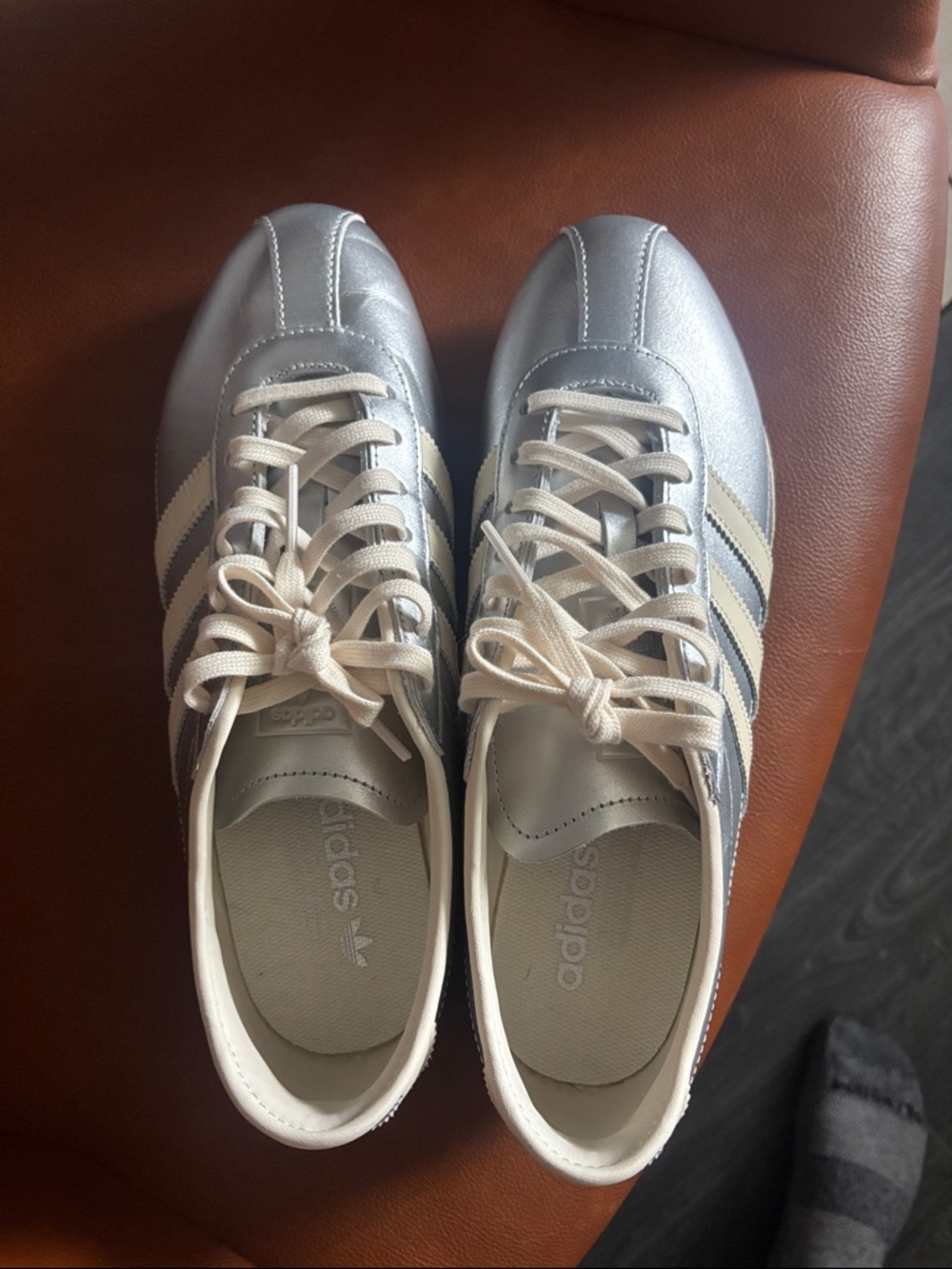 NWOT Adidas Tokyo silver sneakers